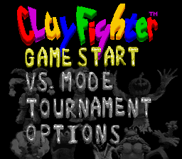 Clay Fighter - Tournament Edition (USA) Title Screen